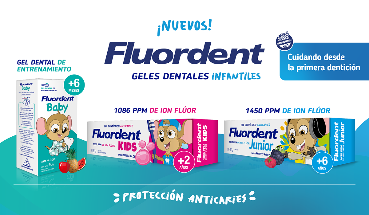 Nuevos geles dentales infantiles Fluordent: cuidado desde la primera dentición